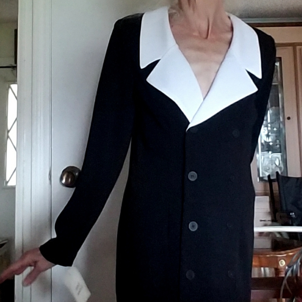 Classic black dress created by Helen Blake